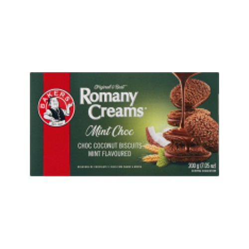 Bakers Romany Creams Biscuits Mint 200g