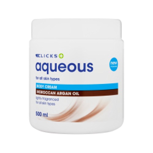 Clicks Aqueous Cream Coconut & Argan Oil