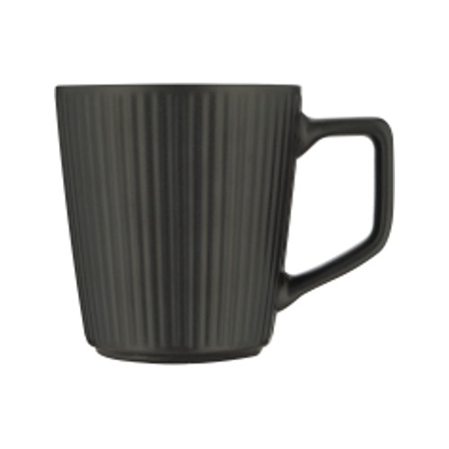Clicks New Bone China Ribbed Mug Black 330ml