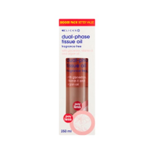 clicks payless dual phase tissue oil 250ml