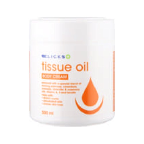 clicks tissue oil body cream 500ml