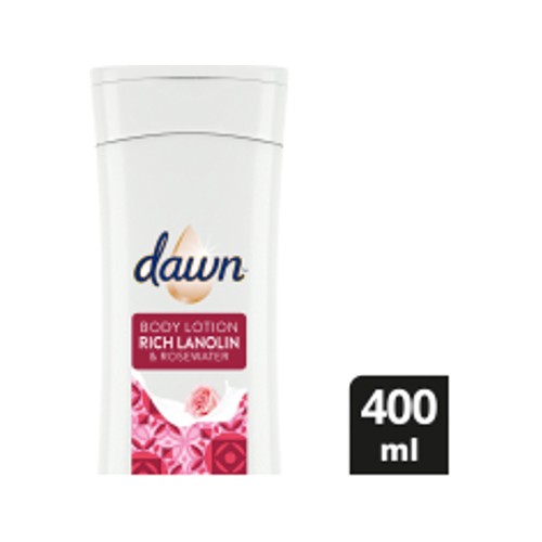 Dawn Silky Body Lotion Rich Lanolin and Rose Water for Soft Skin 400ml