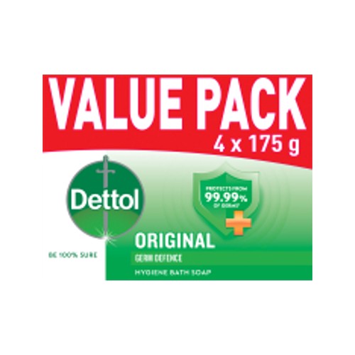 dettol soap value pack original 4x175g