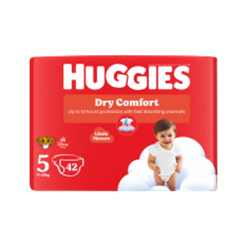 huggies dry comfort nappies value pack size 5 42s