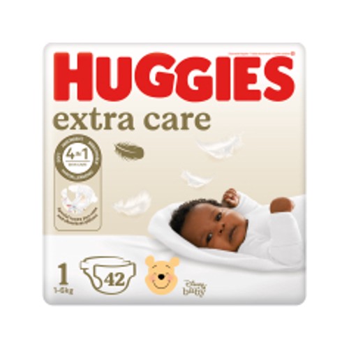 huggies extra care nappies size 1 42s