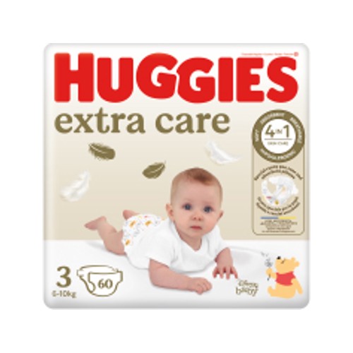 huggies extra care nappies size 3 60s