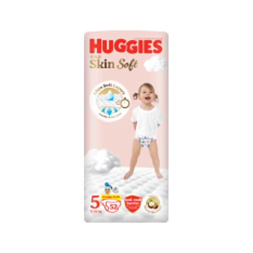 huggies gold skin soft nappies size 5 jumbo 52s