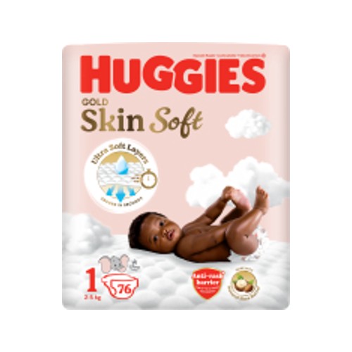 huggies gold skin soft value pack size 1 76s