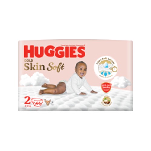 huggies gold skin soft value pack size 2 66s