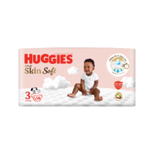 huggies gold skin soft value pack size 3 58s