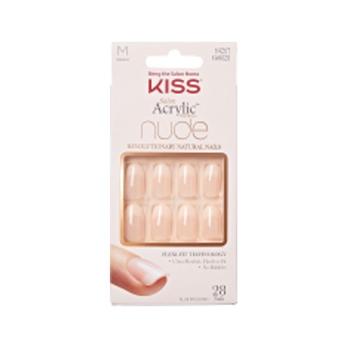 Kiss Salon Acrylic Nude Artificial French Nails Graceful