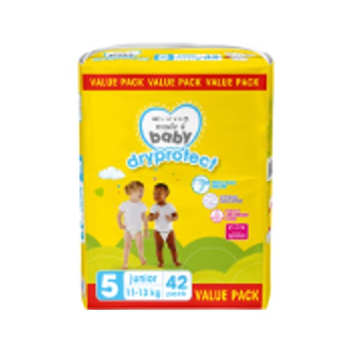 made 4 baby dryprotect junior nappies size 5 42s