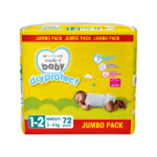 made 4 baby dryprotect nappies size 1-2 newborn 72s