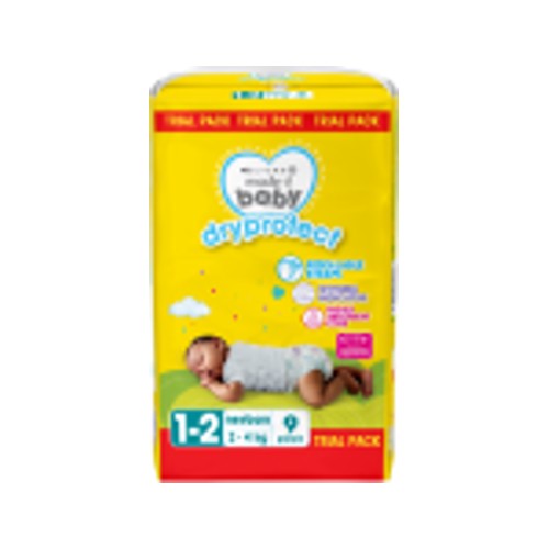 made 4 baby dryprotect nappies size 1-2 newborn 9s