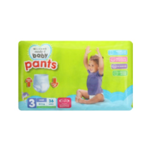 made 4 baby pants size 3 midi 36s