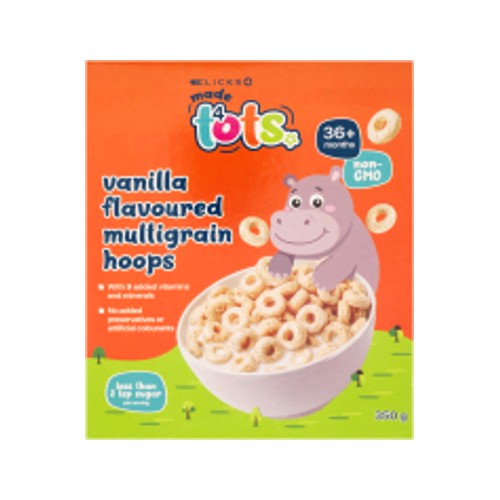 Made 4 Tots Cereal Hoops Vanilla 350g