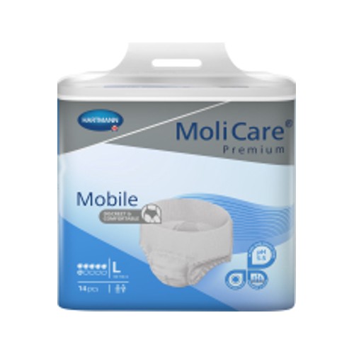 molicare mobile incontinence pants large 14 pants