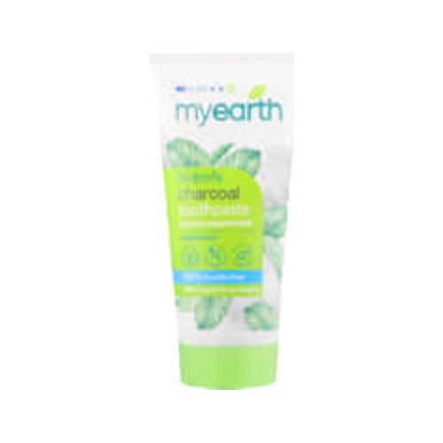 myearth toothpaste charcoal natural peppermint 100ml