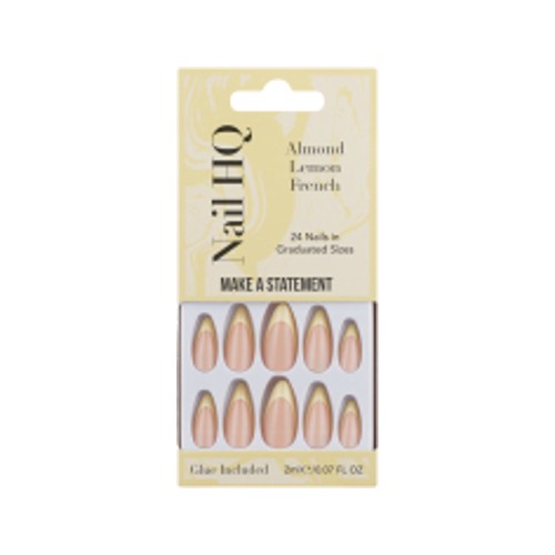 Nail Hq Almond Lemon French Nails