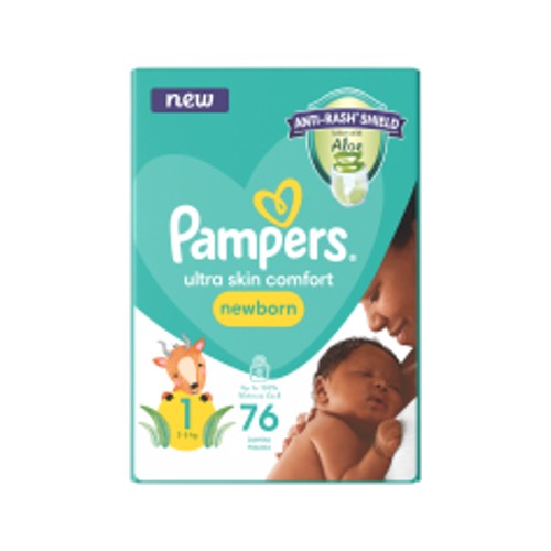 pampers new baby dry nappies value pack size 1 76s