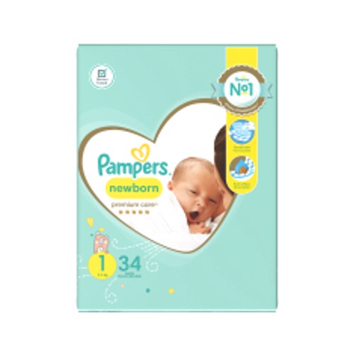 pampers premium care nappies carry pack size 1 34s