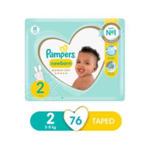 pampers premium care nappies size 2 76s