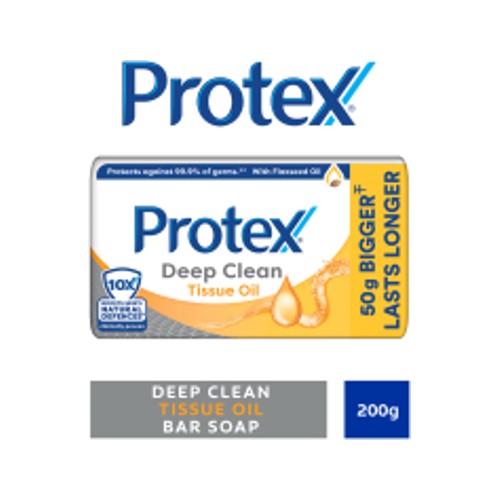 protex deep clean bar soap tissue oil 200g