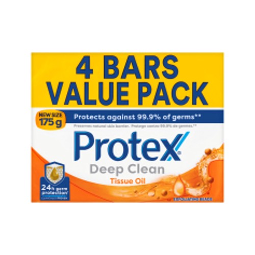 protex tissue oil bar soap value pack 4x175g