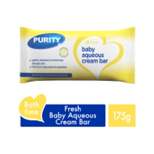purity fresh baby aqueous cream bar 175g
