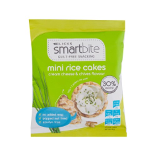 Smartbite Mini Rice Cakes Cream Cheese & Chives 30g