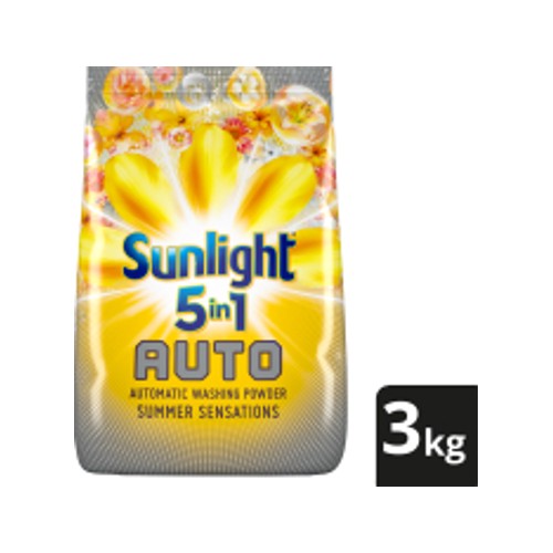 sunlight 5 in 1 auto washing powder detergent summer sensations 3kg