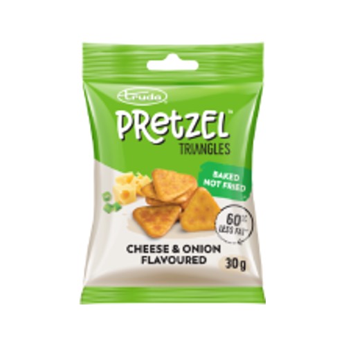 Truda Pretzel Triangles Cheese & Onion 30g