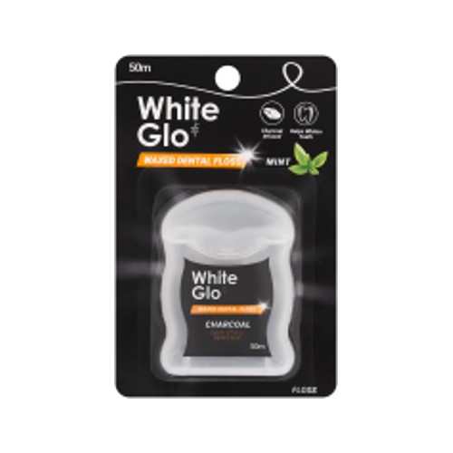 White Glo Floss Charcoal 50m
