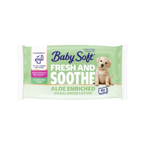 baby soft washlets wipes 42s aloe vera