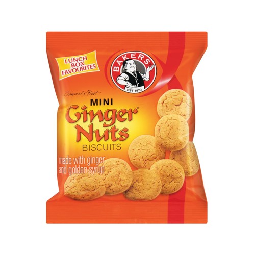 Bakers Biscuits Mini Gingernuts 40g
