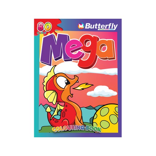 Butterfly Mega Colouring Book 80 Pages