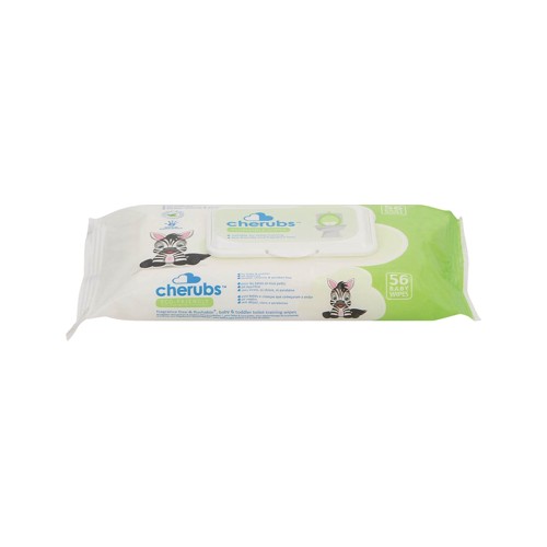 cherubs classic fragrance free toilet training wipes 56s