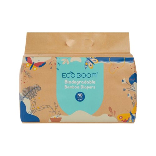 eco boom bamboo nappies - newborn 34pcs