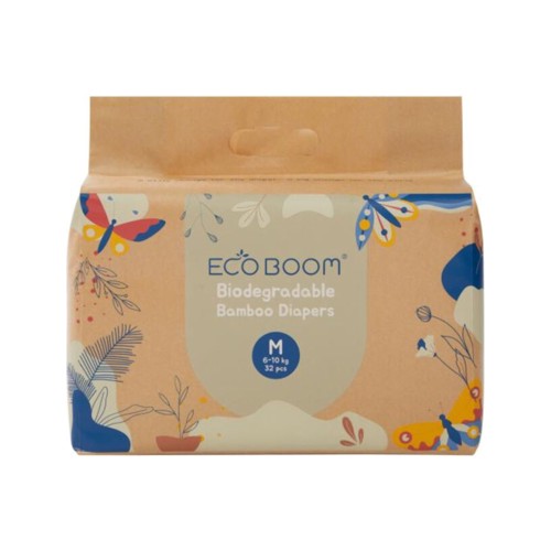 Eco Boom Bamboo Nappies Medium 32 Pieces