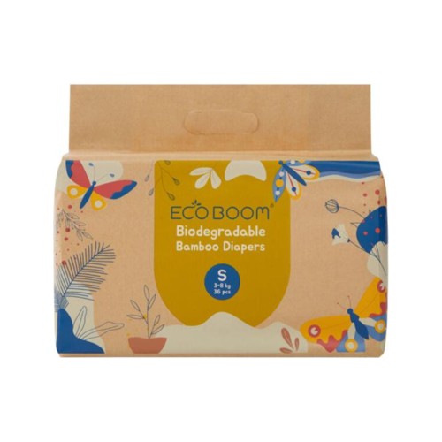 eco boom bamboo nappies small 36 pieces