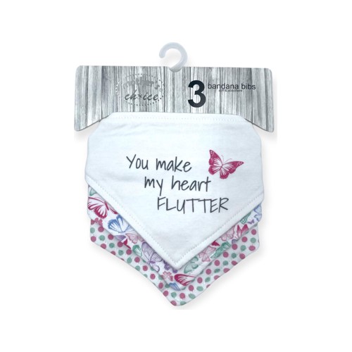 Every Mothers Choice Bandana Bib Set Butterfly 3pk