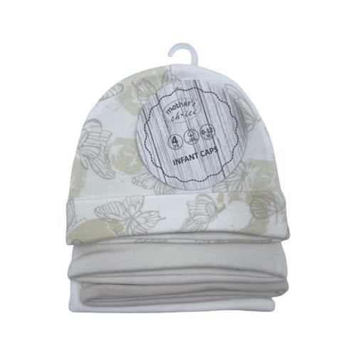 Every Mothers Choice Beanie Hats Butterfly 4 pack