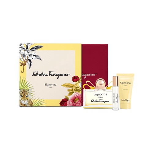 Ferragamo Signorina Libera Edp Coffret Eau De Parfum 100ml and Eau De Parfum 10ml and Body Lotion 50ml