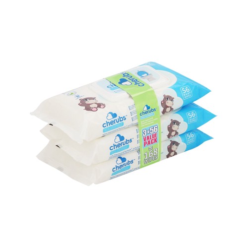 flushable wipes 3x56s cherubs
