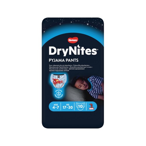 huggies drynites pants boy 4-7 years 10 pack