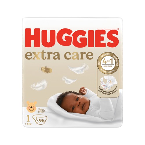 huggies extra care diapers size 1 96s