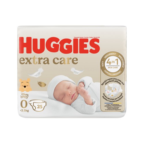 huggies extra care disposable diapers size 0 25s