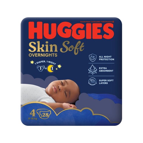 huggies skin soft overnights diaper size 4 28 ea