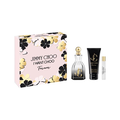 Jimmy Choo I Want Choo Forever Giftset with Eau De Parfum 100ml Plus a Body Lotion 100ml and a Purse Spray 7.5ml