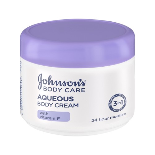 Johnsons Aqueous Body Cream Body Care 24 Hour Moisture Vitamin E 350ml